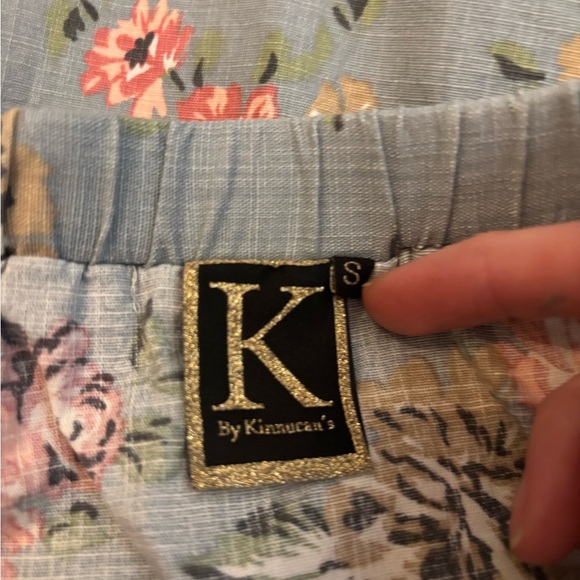 Floral Strapless Dress - Blue and Pink - Picture 2 of 7